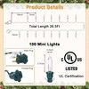 Garvee 400 Counts 106Ft Lights, 4 Sets of 100 Mini Lights 26.5 Feet String Lights with Replace Fuse and Bulb(Warm White) - 3 of 4
