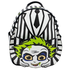 Beetlejuice Beetlejuice "It"s Showtime" Mini Cosplay PU Backpack Purse, Shoulder Bag, 10.5 Inch, Adjustable Straps, Faux Leather - 1 of 4
