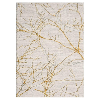 Luxe Weavers Modern Abstract Nature Cream Gold Area Rug