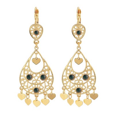 SOHI Women's Gold Regal Drop Earrings