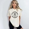 Simply Sage Market Women's Motherhood University Crown Short Sleeve Garment Dyed Tee - 2 of 2