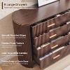 8 Drawer Dresser for Bedroom, 53.9" Wide Drawers with Gold Handles, Curved Profile, Wood Storage Dressers Organizer for Living Room - 4 of 4