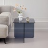 Vynxaria Series 20 in. Smoke Grey Rectangular Tempered Glass End Table with Multi-Purpose Use - 2 of 4
