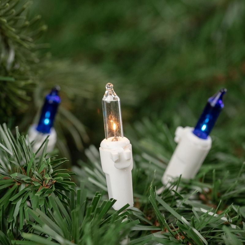 Northlight 100-Count Blue & Clear Mini Christmas Lights - 21.5ft, White Wire, 2 of 8