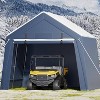 GustoWave Waterproof Outdoor Storage Shed Carport for Motorcycle, Garden Tools - 3 of 4
