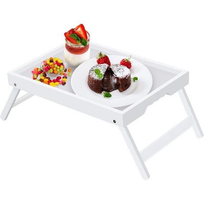 Attop Bed Tray Table with Folding Legs,Bamboo Breakfast in Bed for TV Table, Laptop Computer Tray,Eating,Snack Tray