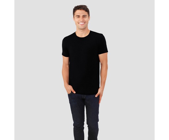 Fruit of the Loom Select Men's Everlight Short Sleeve T-Shirt - Black 2XL