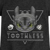 Girls' - How to Train Your Dragon - Toothless Line Art Fitted Short Sleeve Graphic T-Shirt - 2 of 4