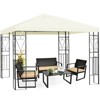 Tangkula 10'x10'Outdoor Canopy Gazebo Art Steel Frame Party Patio Large Canopy Gazebo - 3 of 4
