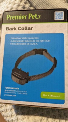 Premier Pet Rechargeable Bark Adjustable Collar - Black : Target