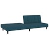 vidaXL Blue Velvet 2-Seater Sofa Bed - Convertible Loveseat Sleeper with Sturdy Wooden Frame, Ideal for Living Room and Small Spaces - 3 of 4