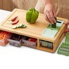 Cheer Collection Multifunctional Bamboo Cutting Board with 3 Leakproof Stackable Containers and 4 Graters - 2 of 4