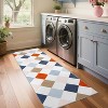 Coucheta Washable Checkered Area Rug, Non-Slip & Stain Resistant, Modern Geometric Plaid Carpet for Bedroom, Living Room, Hallway, Dining & Nursery - 3 of 4