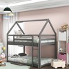 NicBex Twin Over Full/Twin Over Twin House Bunk Bed with Built-in Ladder for Kids Teens Adults - 2 of 4