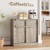 Sideboard Buffet Cabinet with 2 Drawers, 31.5" Large Coffee Cabinet with Storage, Modern Storage Buffet Table for Kitchen Dining Room, Living Room - 3 of 4