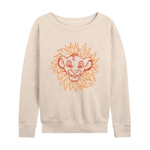 Women's - Disney - The Lion King Lightweight French Terry Wide Neck Long Sleeve Shirt - 1 of 4
