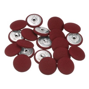 Unique Bargains Metal Shank Round Cloth Covered DIY Sewing Buttons 20 Pcs - 1 of 4