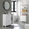 VASAGLE Bathroom Cabinet Floor Cabinet, Freestanding Storage Cabinet with Drawer, 3 Open Compartments, Adjustable Shelves,Matte White - 2 of 4