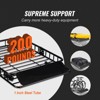 VEVOR Roof Rack Cargo Basket, 46" x 36" x 4.5" Rooftop Cargo Carrier, Heavy-duty 200 LBS Capacity Universal Roof Rack Basket, Luggage Holder, Black - 3 of 4