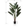Sapphtopaz Artificial Bird Of Paradise Tree, Artificial Tree Fake Plant with Pot, Green Leaves Room Decor for Home Office Foyer Porch - 4 of 4
