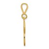 Black Bow Jewelry 14k Yellow Gold, Maci Collection, LG Filigree Script Initial P Pendant - 2 of 4