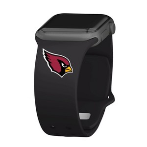 NFL Arizona Cardinals Apple Watch Compatible Silicone Band - Black - 1 of 3