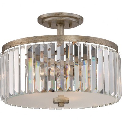 Quoizel Lighting Mirage 3 - Light Semi-Flush Mount in  Vintage Gold