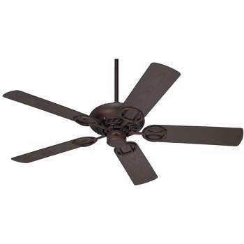 52" Casa Vieja Orb Rustic Farmhouse Indoor Outdoor Ceiling Fan Oil Rubbed Bronze Wet Rated for Patio Exterior House Home Porch Gazebo Garage Barn