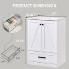 Sincido Farmhouse Modern 24" Bathroom Vanity Floor Standing Cabinet w/ Ceramic Sink,Barn Door,Large Storage Drawer and Metal Handle - 4 of 4