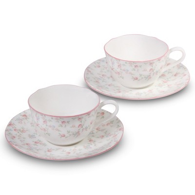 Noritake Cutie Rose Cup & Saucer, Set of 2 (4 pieces)