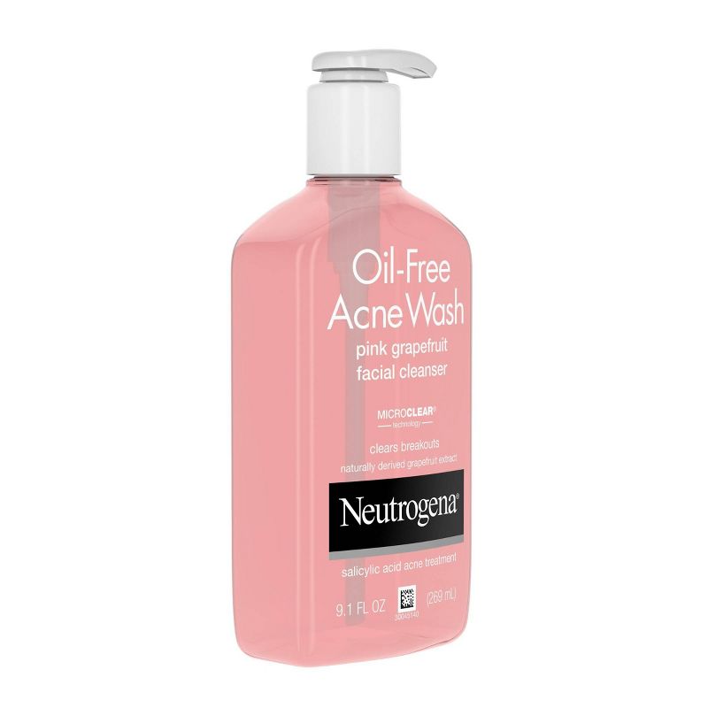 Neutrogena Oil-Free Salicylic Acid Pink Grapefruit Pore Cleansing Acne Face Wash with Vitamin C - 9.1 fl oz, 6 of 10