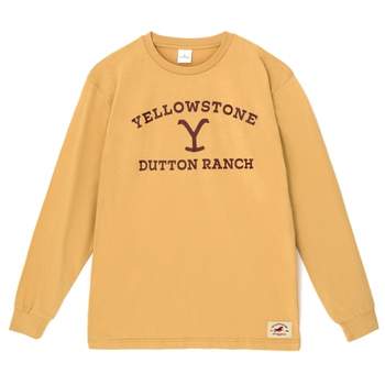 Y Yellowstone Dutton Ranch Logo Adult Vintage Wash Long Sleeve T-Shirt