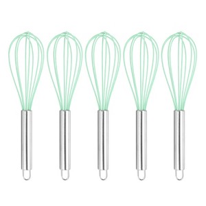 Unique Bargains Silicone Stainless Steel Non-Stick Coated Heat-Resistant Whisk 5 Pcs - 1 of 4