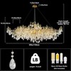 59" Light Dimmable Luxury Modern K9 Crystal Chandelier - 3 of 4