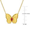 EVERLY JEWELRY  |   Yellow Plated Sterling Silver 1/5 CT TGW Created Ruby Necklace With Chain - 3 of 4