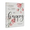 Stupell Industries Floral Just Be Happy Inspirational Canvas Art - 2 of 4