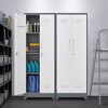 PDTEND 65" Utility Storage Cabinet with Locking Doors, Shelves & Hanging Rod - 2 of 4