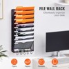 VEVOR File Wall Rack,One-Piece 10 Pockets Mesh Wall File Holder,Wall Mounted Magazine Mail Paper & Document Storage Folder,Metal Wall File Organizer - 3 of 4