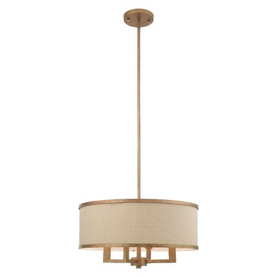 Livex Lighting Park Ridge 4 - Light Chandelier in  Antique Gold Leaf