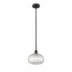 Ithaca - 1 Light Stem Hung Mini Pendant In Industrial Style-9 Inches Tall and 10 Inches Wide - 1 of 1