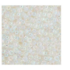 John Bead Miyuki Glass Seed Beads 11/0 (22gms), Crystal AB [DB0250] - 1 of 2
