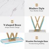 Syemin Console Tables 43" Modern Gold Console Table Narrow Entryway Table Slim Sofa Table Hallway Entryway Console Table, White, 43.31"*11.81"*31.5" - 4 of 4