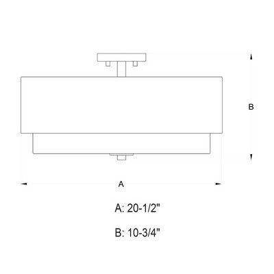 Burnaby 20.5" Matte Brass Drum Semi-Flush Mount Ceiling Light