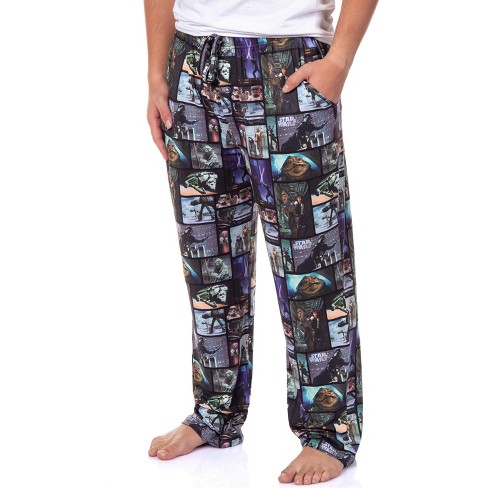 Star Wars Mens Movie Film Classic Character Scenes Sleep Pajama Pants Multicolored