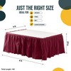 Crown Display 6 pack Disposable Plastic Tableskirts - 29" x 14 Ft ruffled Table Skirt with Adhesive Strip - 6 Count - 4 of 4