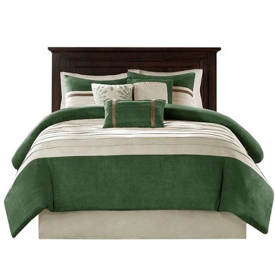 King Green Microfiber 7-Piece Comforter Set