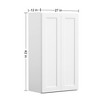 LOVMOR in Plywood Soft Close Kitchen Wall Cabinet with 2 Doors and Adjustable Shelves for Kitchen, Bathroom, Living Room,Study - 3 of 4