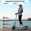 Topteng Folding Electric Scooter for Adult with Deck Light - 220lb Capacity, 21.8 Mile Range, 8.5" Wheels - 2 of 4