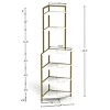 Bookcase Rustic Corner Shelf with Open Shelves and Space-Saving Design for Home Office 22.4in Wide - 3irtyhousy - 4 of 4