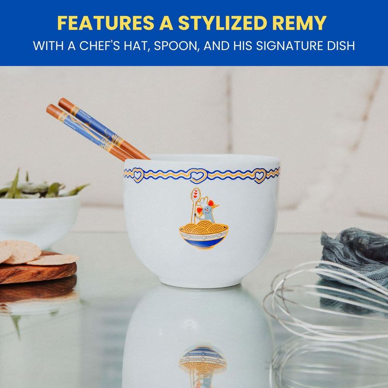 Silver Buffalo Disney Pixar Ratatouille 20-Ounce Ceramic Ramen Bowl and Chopstick Set, 4 of 7
